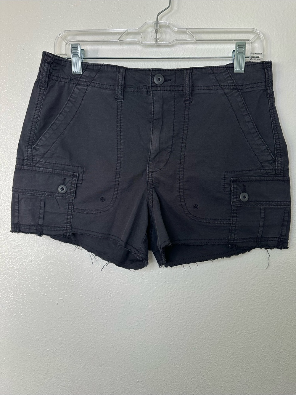 American Eagle Outfitters Black Cargo Utility Shorts